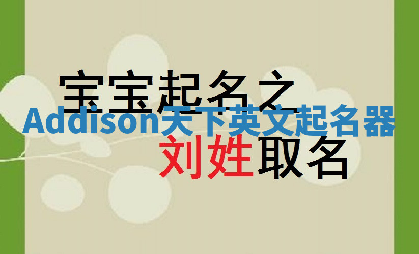 Addison天下英文起名器