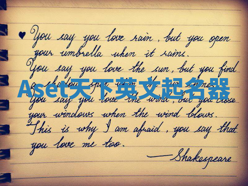 Aset天下英文起名器