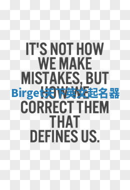 Birget天下英文起名器