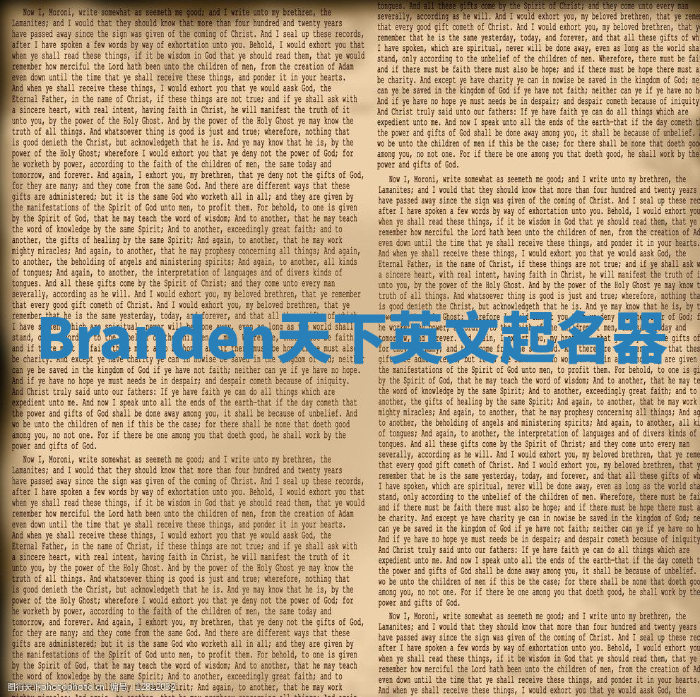 Branden天下英文起名器 Branden天下英文起名器