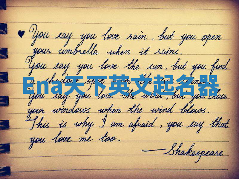 Ena天下英文起名器