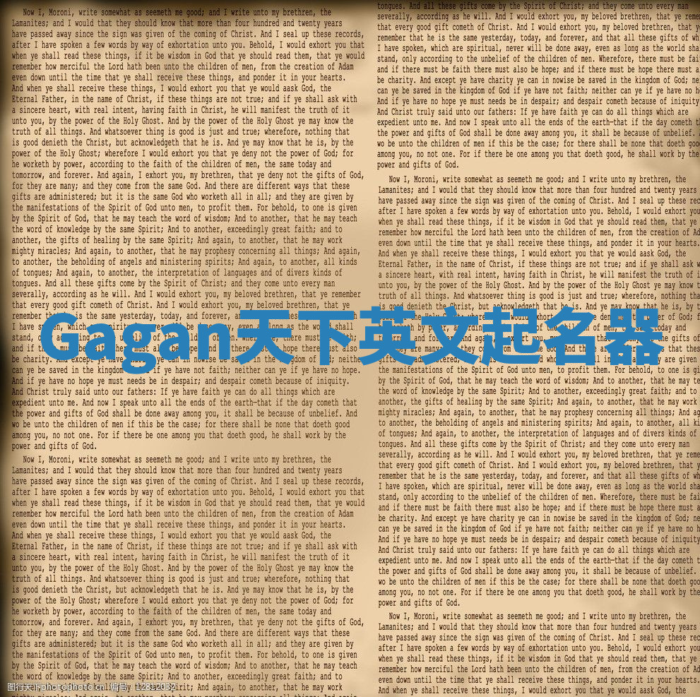 Gagan天下英文起名器