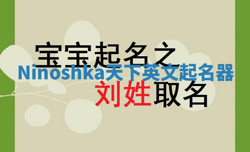 Ninoshka天下英文起名器 Ninoshka天下英文起名器