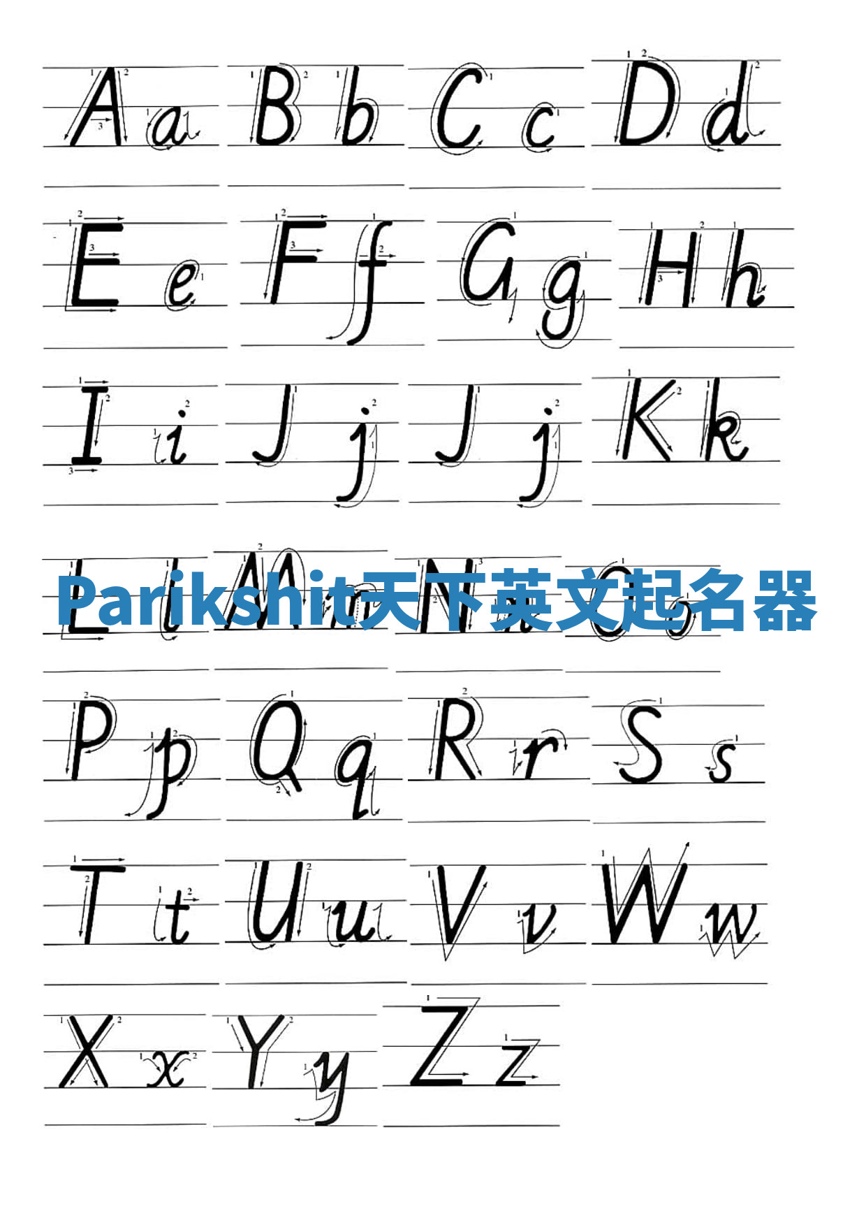 Parikshit天下英文起名器