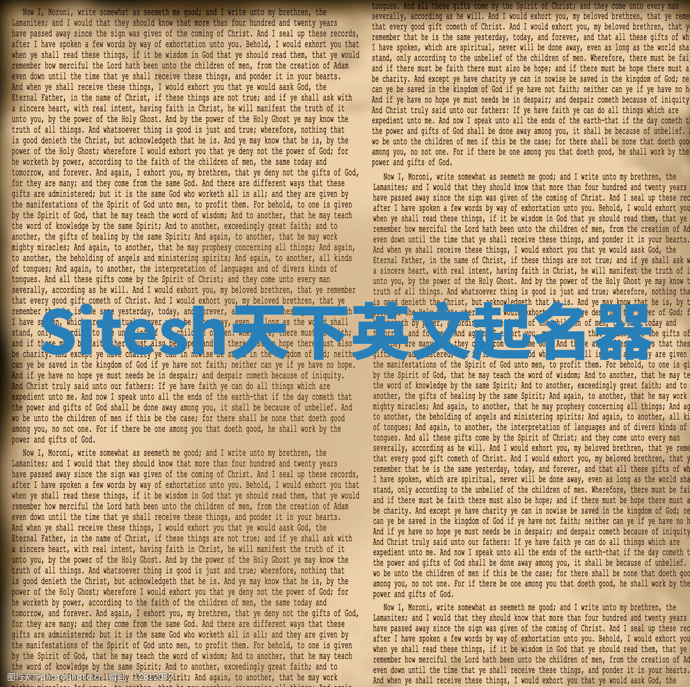 Sitesh天下英文起名器