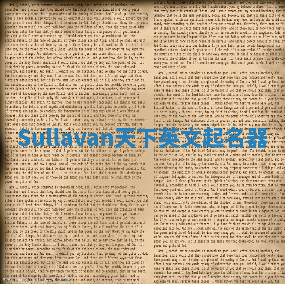Sullavan天下英文起名器