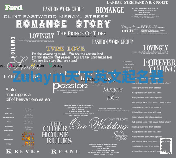 Zulaym天下英文起名器